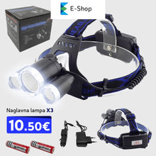 Načítať obrázok do zobrazovača galérie, Naglavna Lampa X3 Cree