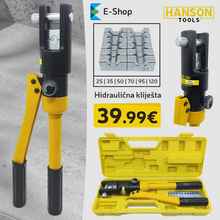 Načítať obrázok do zobrazovača galérie, HANSON HYDRAULICKÉ KLIEŠTE 10-120mm2 8T