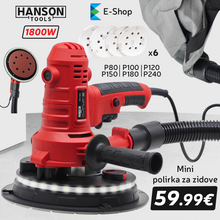 Načítať obrázok do zobrazovača galérie, HANSON MINI BRÚSKA NA STENY – 1800W