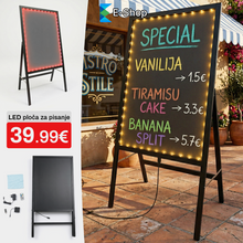 Načítať obrázok do zobrazovača galérie, LED TABUĽA NA PÍSANIE 60×80 CM