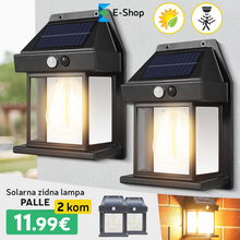 Načítať obrázok do zobrazovača galérie, SOLARNÁ NÁSTENNÁ LAMPA "PALLE"- 2KS
