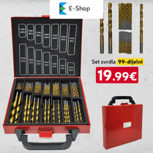 Načítať obrázok do zobrazovača galérie, Hss 99-Dijelni Set Svrdla Alat
