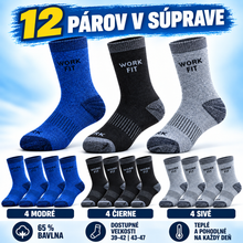 Načítať obrázok do zobrazovača galérie, WORK FIT TERMO PONOŽKY – 12 KUSOV
