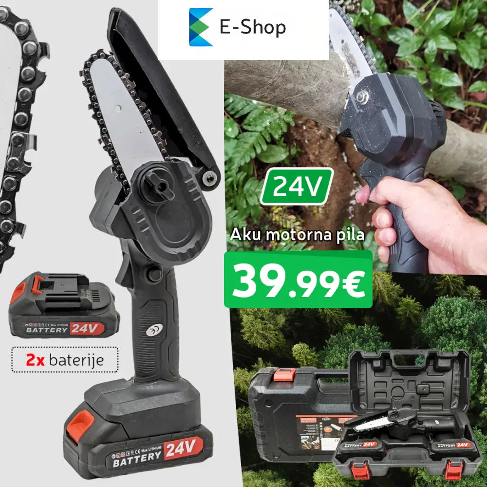 AKUMULÁTOROVÁ REŤAZOVÁ PÍLA 24V – E-Shop Slovakia