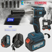 Načítať obrázok do zobrazovača galérie, HANSON AKUMULÁTOROVÝ UDARNÝ SKRÚTAČ 21V + SET GEDOR

