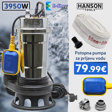 Načítať obrázok do zobrazovača galérie, HANSON PONORNÁ ČERPADLO NA ŠPINAVÚ VODU 3950W
