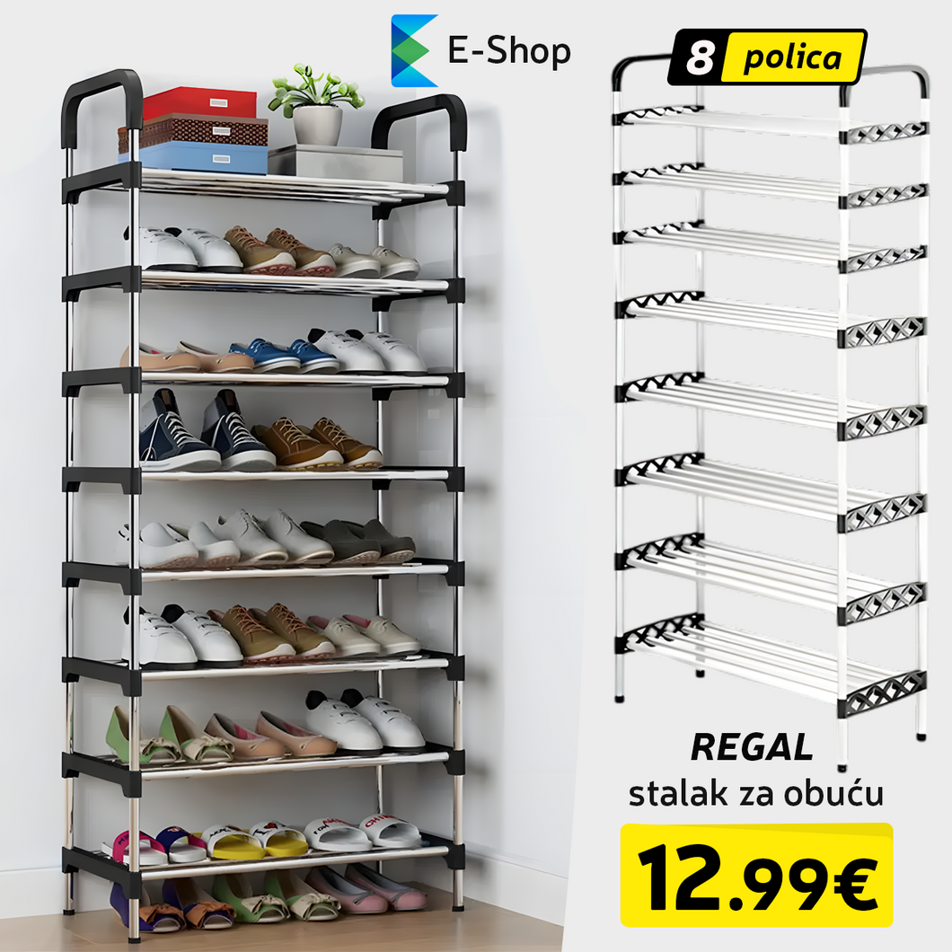 REGÁL NA OBUV S 8 POLICAMI