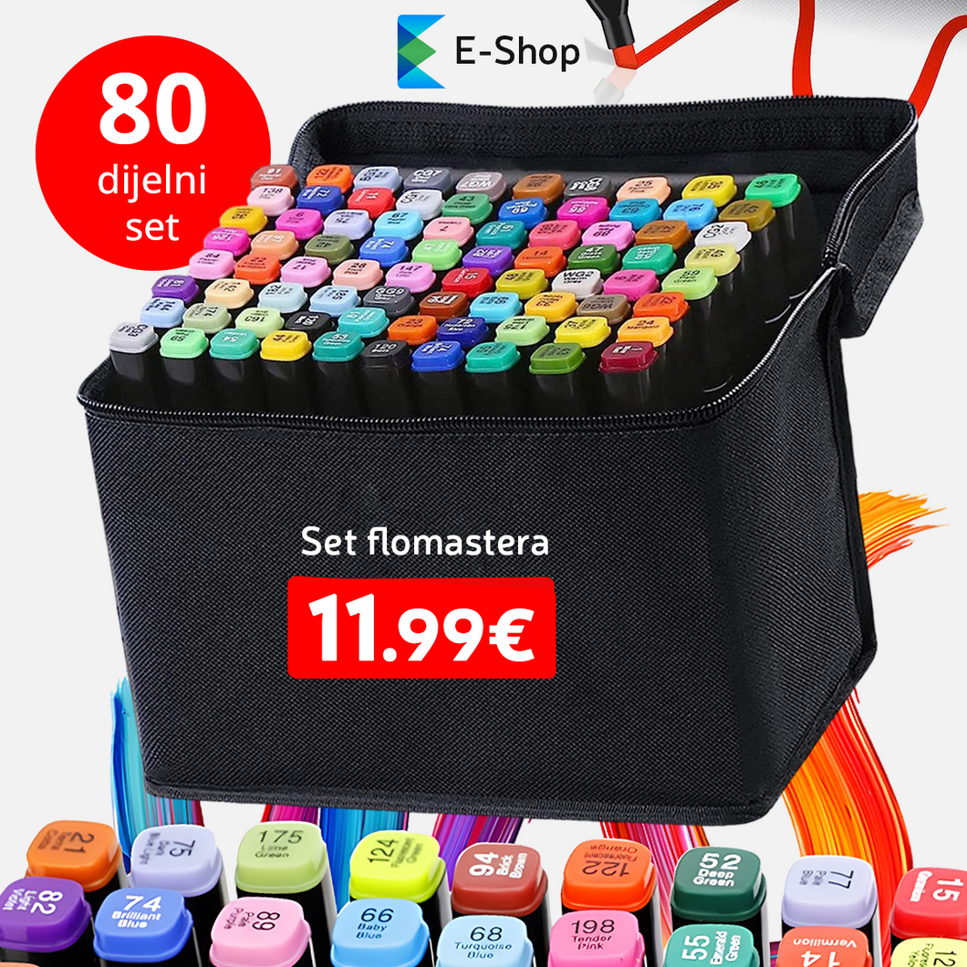 80-DIELNA SADA FLOMASTER