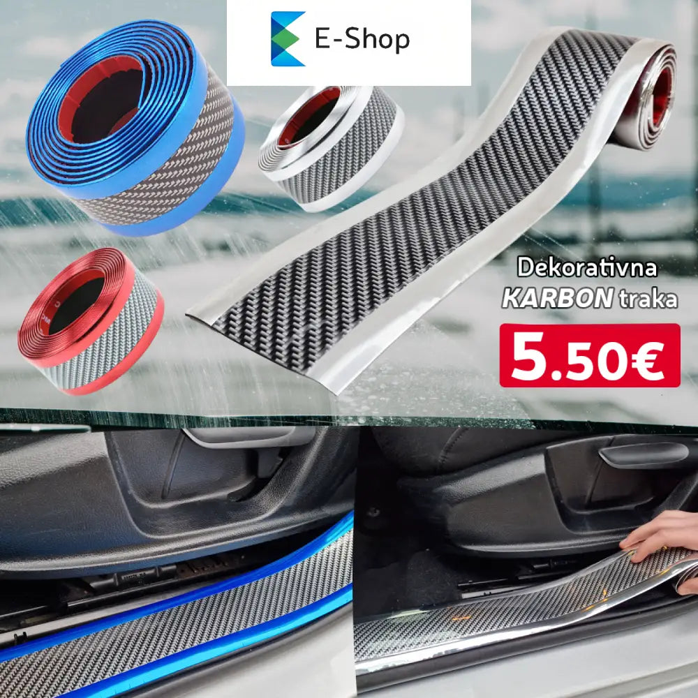 Karbon 5D Dekor Traka Sve Za Auto