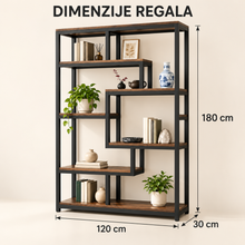 Načítať obrázok do zobrazovača galérie, DEKORATÍVNY REGÁL V INDUSTRIÁLNOM ŠTÝLE „ORCHIDEA“
