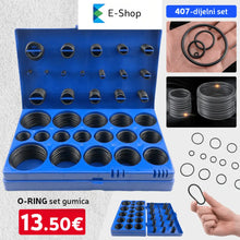 Načítať obrázok do zobrazovača galérie, O-Ring Set Gumica 407 Komada Alat
